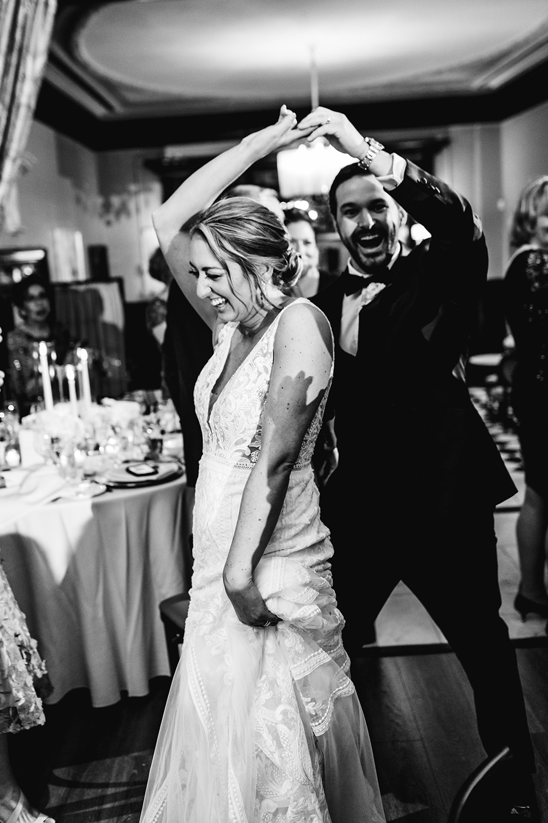 Paige and Nick dancing at their wedding reception at Loft and Garden