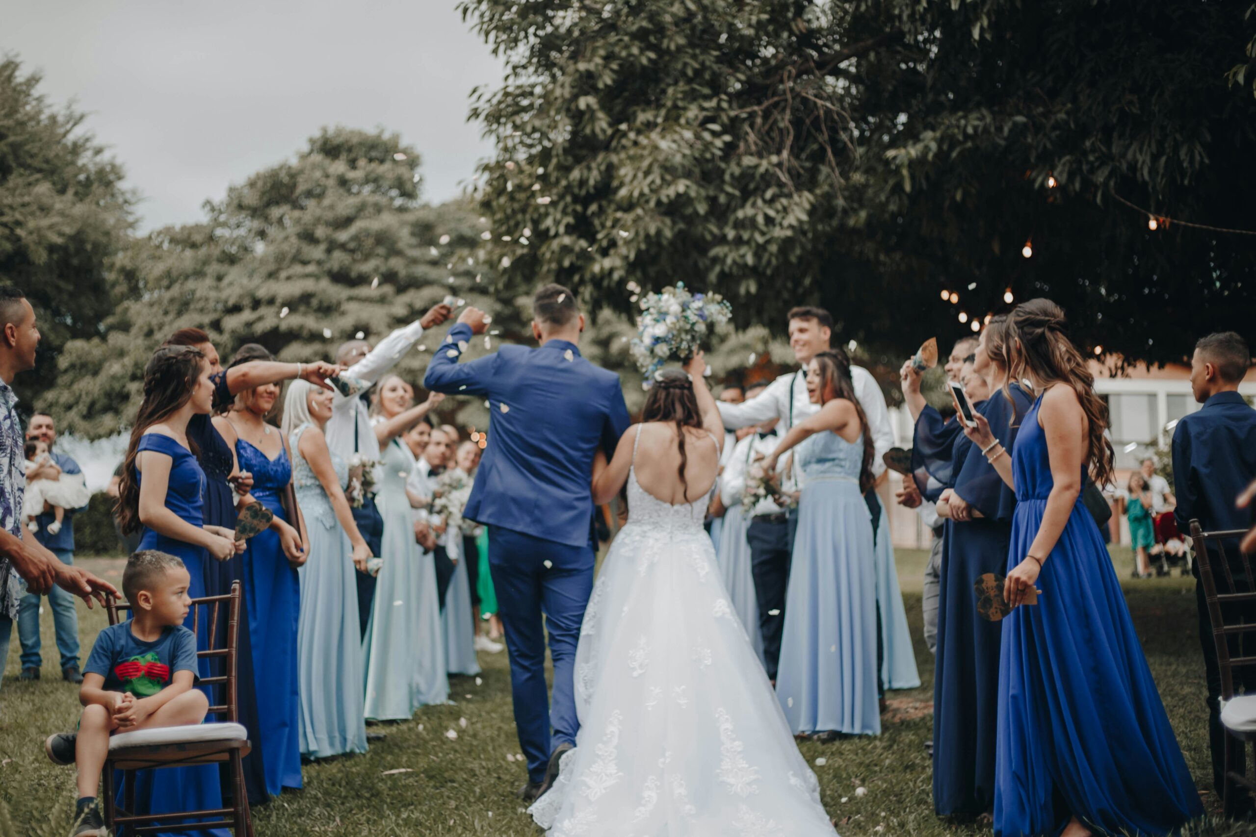 Wedding guests celebrating at a Loft & Garden reception